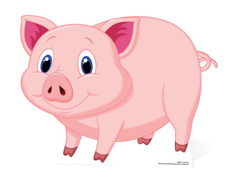 Cute Lucky Pig (Glücksschwein) large Cardboard Cutout Cute Lucky Pig (Glücksschwein) large Cardboard Cutout