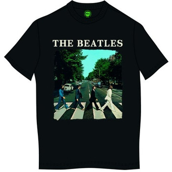 The Beatles Abbey Road Logo Black Official Unisex T Shirt The Beatles Abbey Road Logo Black Official Unisex T Shirt