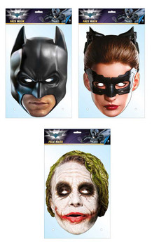 Batman Official 2D Card Face Masks Variety 3 Pack Batman Official 2D Card Face Masks Variety 3 Pack