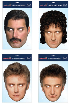 Queen set of 4 Card Party Face Masks Queen set of 4 Card Party Face Masks