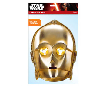 C-3PO Star Wars 2D Card Party Face Mask C-3PO Star Wars 2D Card Party Face Mask