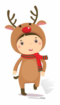Mini Reindeer Boy Cardboard Cutout Mini Reindeer Boy Cardboard Cutout