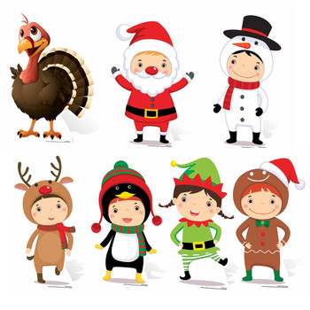 Mini Christmas Themed Cardboard Cutout Collection Mini Christmas Themed Cardboard Cutout Collection