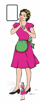 1950's Pop Art Housewife Cardboard Cutout 1950's Pop Art Housewife Cardboard Cutout