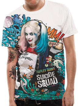 Suicide Squad Graffiti Style Sublimation DC Comics Official Unisex T-Shirt Suicide Squad Graffiti Style Sublimation DC Comics Official Unisex T-Shirt