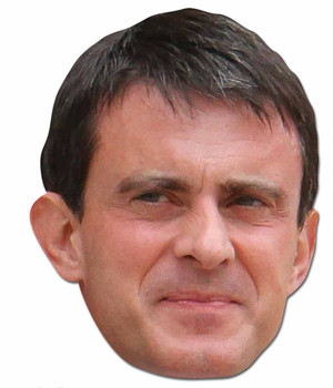 Manuel Valls French Politician 2D Face Mask Manuel Valls French Politician 2D Face Mask