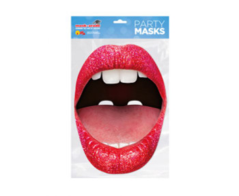 Big Mouth Glitter Lips Single 2D Card Party Face Mask Big Mouth Glitter Lips Single 2D Card Party Face Mask