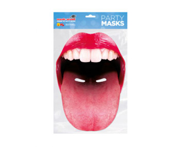 Big Mouth Tongue Single 2D Card Party Face Mask Big Mouth Tongue Single 2D Card Party Face Mask