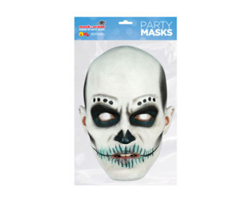 Day of the Dead White Zombie Male Single 2D Card Party Face Mask Day of the Dead White Zombie Male Single 2D Card Party Face Mask