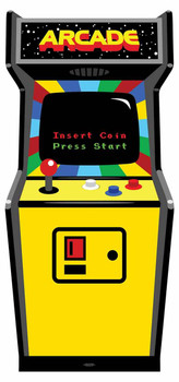 1980s Colour Video Arcade Game Cardboard Cutout 1980s Colour Video Arcade Game Cardboard Cutout