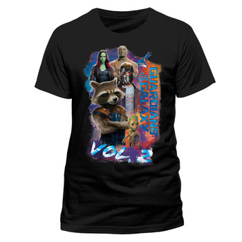 Guardians Of The Galaxy Vol. 2 Group Pose Official Unisex Black T-Shirt Guardians Of The Galaxy Vol. 2 Group Pose Official Unisex Black T-Shirt