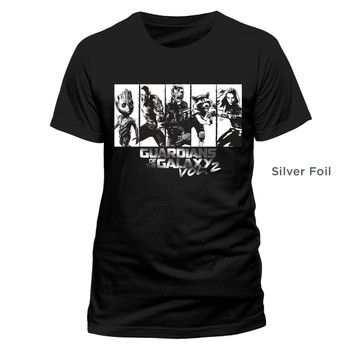 Silver Strips Guardians Of The Galaxy Vol. 2 Official Unisex Black T-Shirt Silver Strips Guardians Of The Galaxy Vol. 2 Official Unisex Black T-Shirt