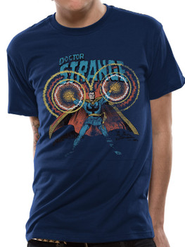Doctor Strange Comic Style Official Marvel Blue Unisex T-Shirt Doctor Strange Comic Style Official Marvel Blue Unisex T-Shirt