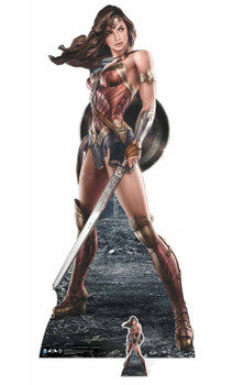Wonder Woman Holding Shield and Sword Lifesize Cardboard Cutout Wonder Woman Holding Shield and Sword Lifesize Cardboard Cutout