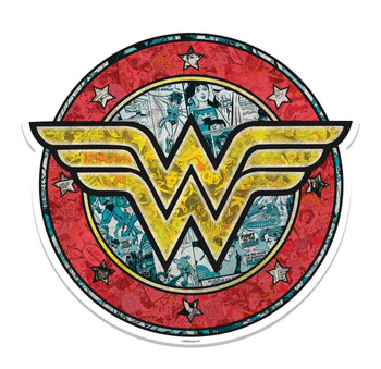Wonder Woman Shield Logo 3D Effect Cardboard Cutout Wall Art Wonder Woman Shield Logo 3D Effect Cardboard Cutout Wall Art