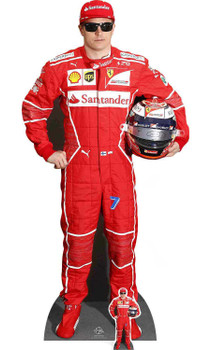 Kimi Raikkonen with Mini Formula One Racing Driver Cardboard Cutout / Standee Kimi Raikkonen with Mini Formula One Racing Driver Cardboard Cutout / Standee