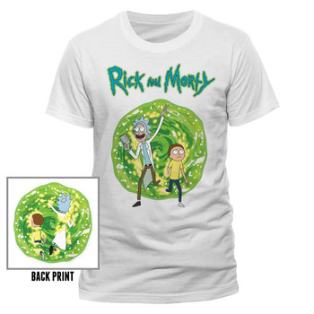 Rick and Morty Green Portal Official White Unisex T-Shirt Rick and Morty Green Portal Official White Unisex T-Shirt