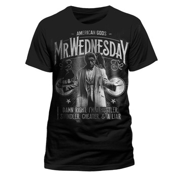 American Gods Mr. Wednesday Official Black Unisex T-Shirt American Gods Mr. Wednesday Official Black Unisex T-Shirt