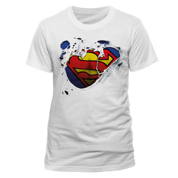 Superman Torn Logo DC Comics Official Unisex T-Shirt Superman Torn Logo DC Comics Official Unisex T-Shirt