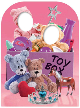 Girls Toy Box Child Size Stand In Cardboard Cutout / Standee Girls Toy Box Child Size Stand In Cardboard Cutout / Standee