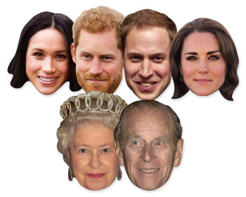 Royal Wedding 2018 Face Masks - 6 Pack inc Harry & Meghan & The Queen Royal Wedding 2018 Face Masks - 6 Pack inc Harry & Meghan & The Queen