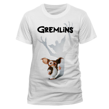 Gremlins Gizmo Shadow Official Unisex White T-Shirt Gremlins Gizmo Shadow Official Unisex White T-Shirt