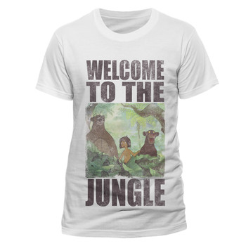 The Jungle Book Welcome To The Jungle Unisex White T-Shirt The Jungle Book Welcome To The Jungle Unisex White T-Shirt