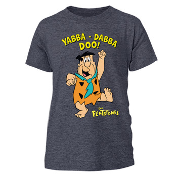 The Flintstones Yabba Dabba Doo Unisex Grey T-Shirt The Flintstones Yabba Dabba Doo Unisex Grey T-Shirt