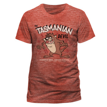 Looney Tunes Tasmanian Devil Official Unisex Red T-Shirt Looney Tunes Tasmanian Devil Official Unisex Red T-Shirt