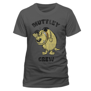 Wacky Races Muttley Crew Official Unisex Grey T-Shirt Wacky Races Muttley Crew Official Unisex Grey T-Shirt