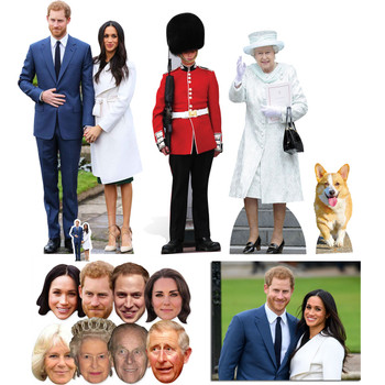 Royal Wedding 2018 Prince Harry and Meghan Markle Cutout and Mask Gold Package Royal Wedding 2018 Prince Harry and Meghan Markle Cutout and Mask Gold Package