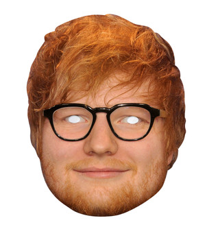 Ed Sheeran 2D Single Card Party Face Mask Ed Sheeran 2D Single Card Party Face Mask