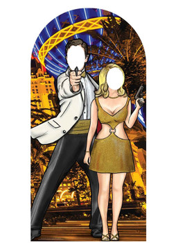 Black and Gold Secret Agent Stand -In Cardboard Cutout Black and Gold Secret Agent Stand -In Cardboard Cutout