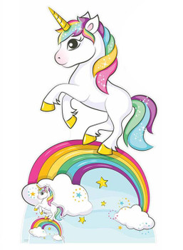 Rainbow Unicorn Cardboard Cutout / Standup / Standee Rainbow Unicorn Cardboard Cutout / Standup / Standee