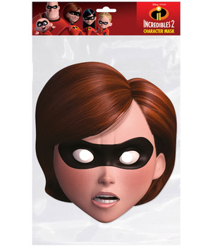 Elastigirl Incredibles 2 Single 2D Card Party Face Mask Elastigirl Incredibles 2 Single 2D Card Party Face Mask