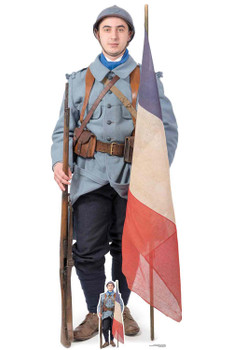 French World War 1 Soldier Cardboard Cutout / Standup / Standee French World War 1 Soldier Cardboard Cutout / Standup / Standee