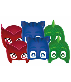 PJ Masks Licensed 2D Card Party Face Masks Variety Pack of 6 PJ Masks Licensed 2D Card Party Face Masks Variety Pack of 6
