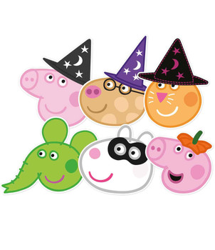 Peppa Pig and Friends Halloween 2D Card Party Face Mask Variety 6 Pack Peppa Pig and Friends Halloween 2D Card Party Face Mask Variety 6 Pack