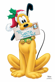 Pluto with Letter to Santa Christmas Official Disney Cardboard Cutout Pluto with Letter to Santa Christmas Official Disney Cardboard Cutout