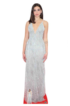 Dua Lipa White Dress Cardboard Cutout / Standup / Standee Dua Lipa White Dress Cardboard Cutout / Standup / Standee