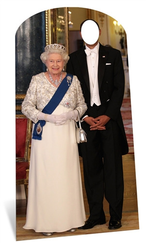 Lifesize Cardboard Stand-in Cutout of Queen Elizabeth II From buy