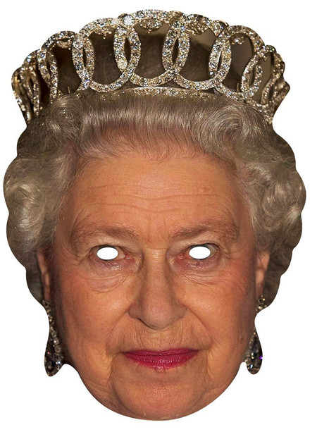 Queen Elizabeth II Royal Card Party Face Mask. In Stock Now with Free