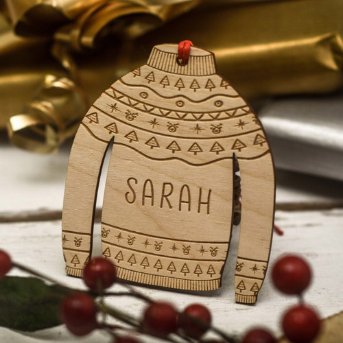 Personalised Christmas Jumper Decoration Personalised Christmas Jumper Decoration