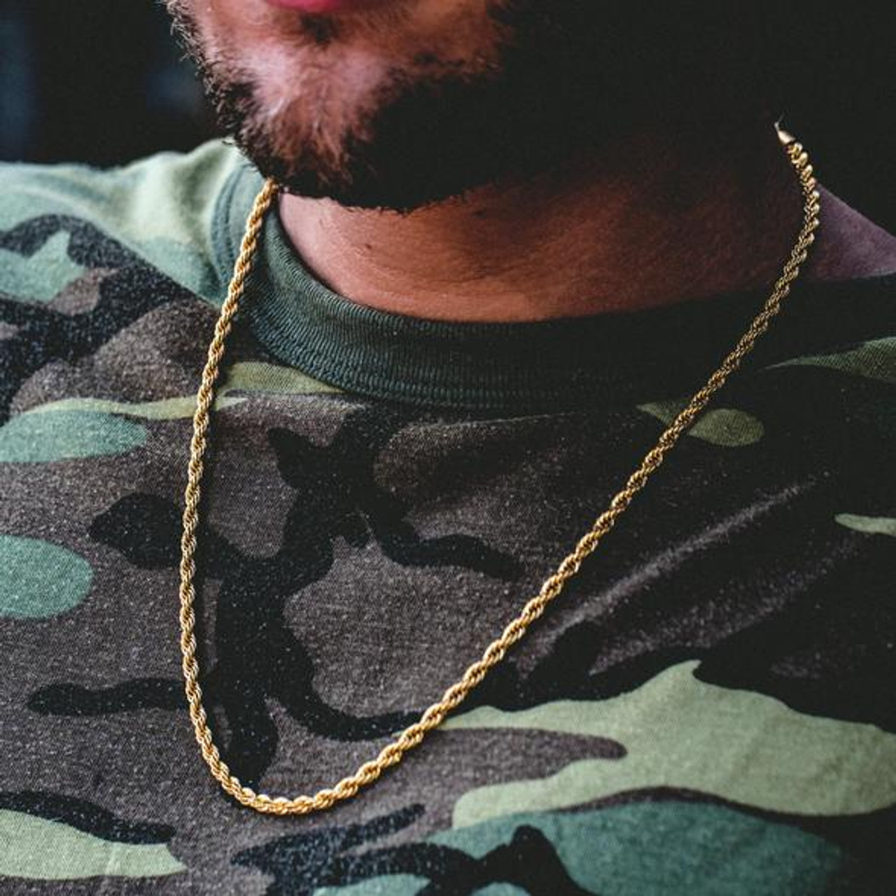 5mm Hip Hop Pure Gold Rope Chain Jay Z Run DMC The Black Bat 5mm-hip-hop-pure-gold-rope-chain-jay-z-run-dmc-the-black-bat