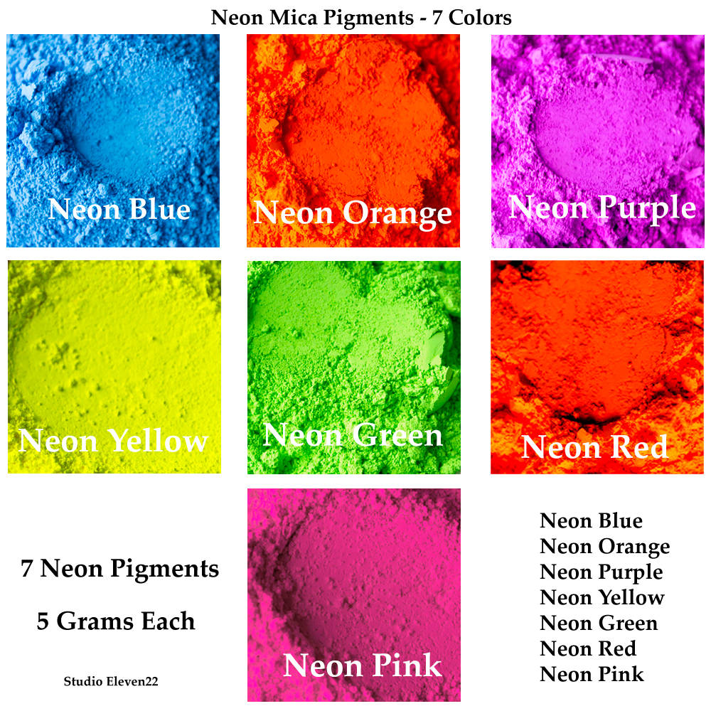 neon pigment color set soap making supplies studio eleven22