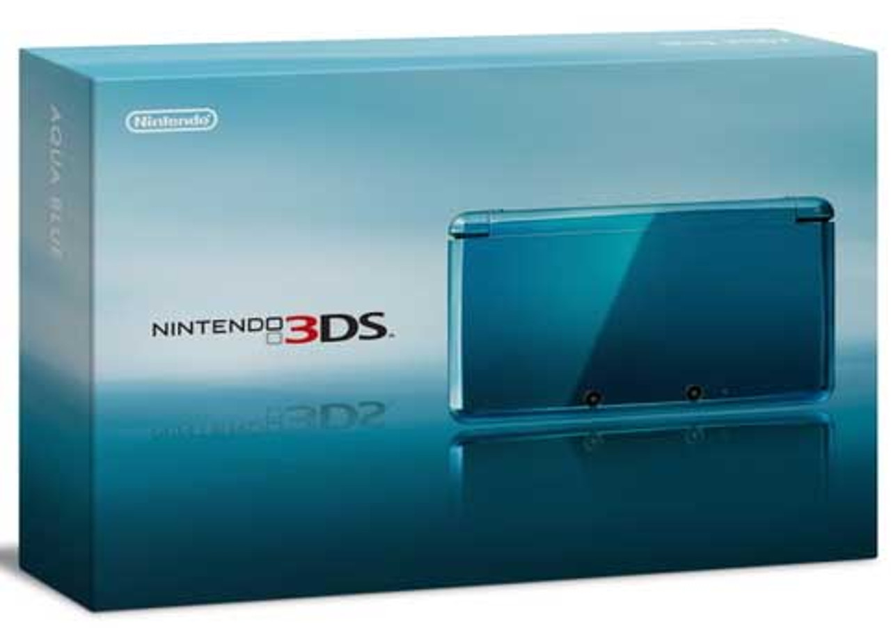 Nintendo 3DS Aqua Blue w/ Charger In Box For Sale DKOldies
