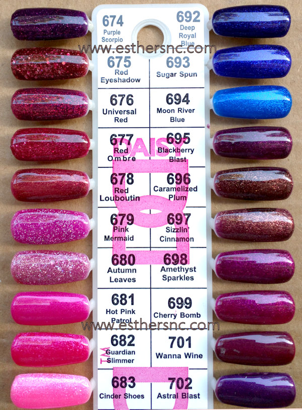 Dnd Nail Gel Color Chart