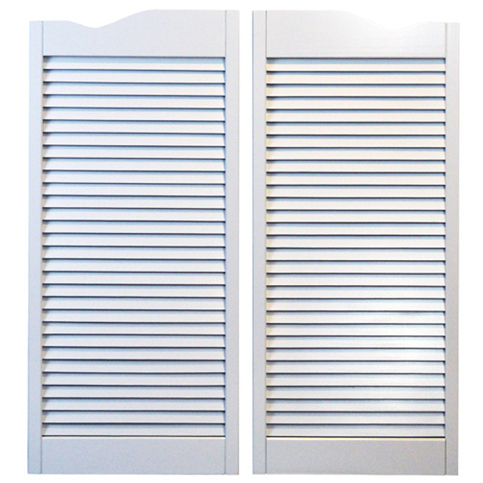 louvered white cafe doors 32 door opening