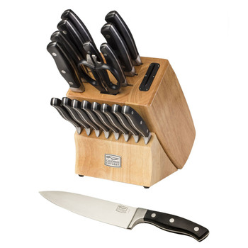 Chicago Cutlery Insignia2 wood block knife set with sharpener Chicago Cutlery Insignia2 wood block knife set with sharpener