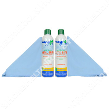 Two Waxie Green 16 ounce Metal Maintainers and Two Waxie Blue Microfiber Cloths … Two Waxie Green 16 ounce Metal Maintainers and Two Waxie Blue Microfiber Cloths …